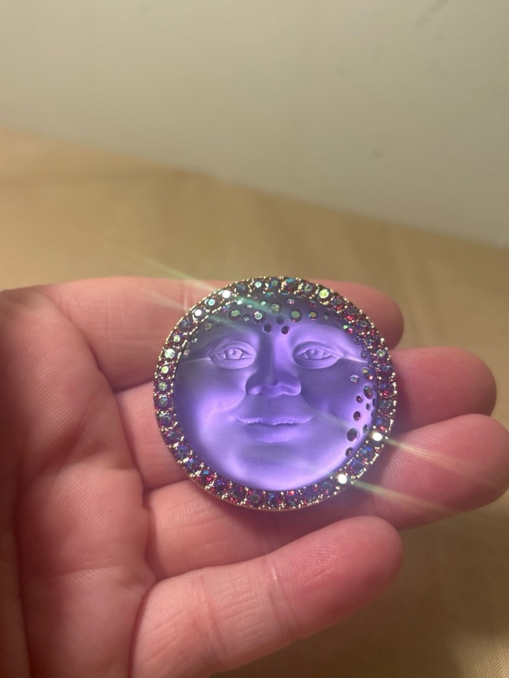 Kirks Folly purple moon brooch